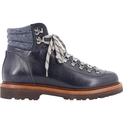 Leather Ankle Boots Lace-up , male, Sizes: 9 UK, 10 UK, 6 UK, 7 UK, 11 UK - BRUNELLO CUCINELLI - Modalova