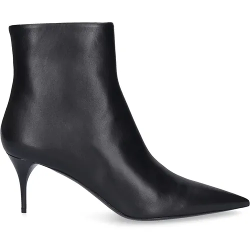 Lexi 65 Ankle Boots, High-Quality Leather Heels , female, Sizes: 4 1/2 UK - Saint Laurent - Modalova