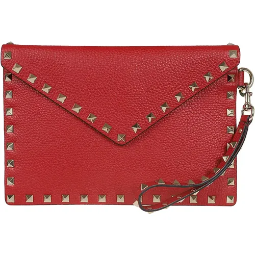 Studded Flat Pouch Clutch Tasche , Damen, Größe: ONE Size - Valentino Garavani - Modalova