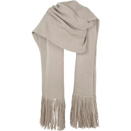 Knit Scarf with Fringes , female, Sizes: ONE SIZE - Cortana - Modalova