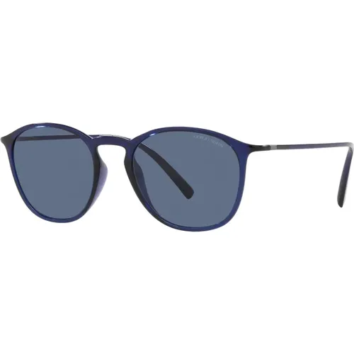 Blaue Transparente Sonnenbrille AR 8186U , Herren, Größe: 52 MM - Giorgio Armani - Modalova
