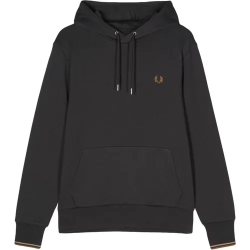 Grey Tipped Hooded Sweatshirt , male, Sizes: XL, S - Fred Perry - Modalova