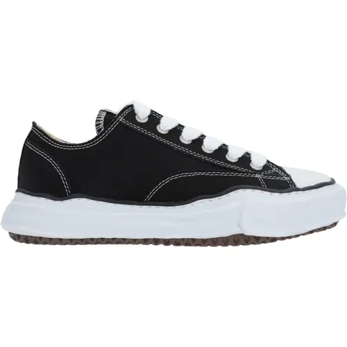 Schwarze Canvas Low-Top Sneakers , Damen, Größe: 36 EU - MIHARA YASUHIRO - Modalova