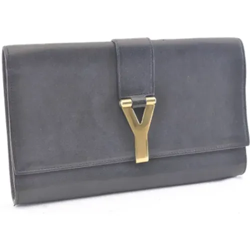 Pre-owned Leather clutches , female, Sizes: ONE SIZE - Yves Saint Laurent Vintage - Modalova