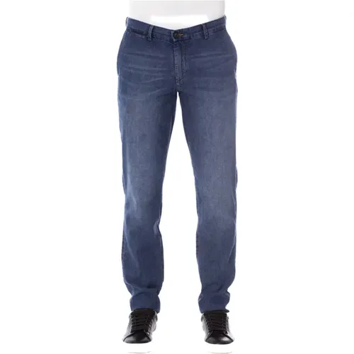 Stylische Jeans mit Knopf und Reißverschluss , Herren, Größe: M - Trussardi - Modalova