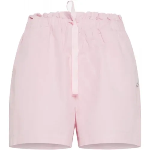 Rosa Elastische Taille Bermuda Shorts , Damen, Größe: M - Sun68 - Modalova
