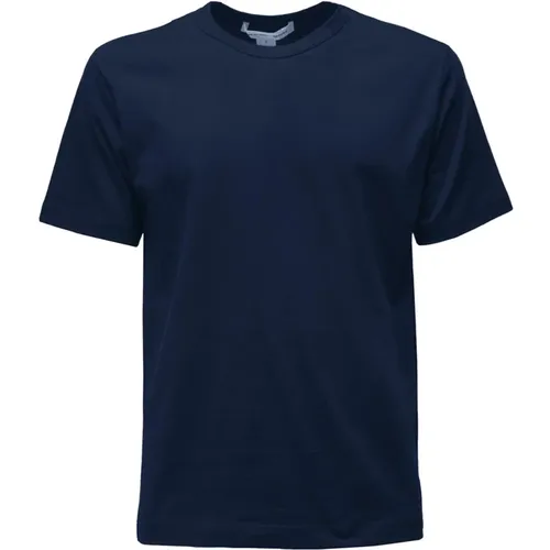 Blaues Basic T-Shirt , Herren, Größe: M - Comme des Garçons - Modalova