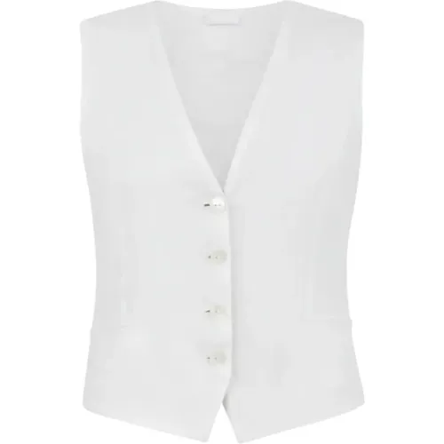 Cream Gilet Jacket for Women , female, Sizes: S, L, M - P.a.r.o.s.h. - Modalova