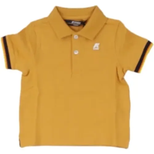 Gelbes Polo T-Shirt Junior Logo Frontal - K-way - Modalova