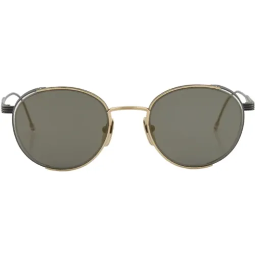 Round Titanium Tb106 Sunglasses , unisex, Sizes: M - Thom Browne - Modalova