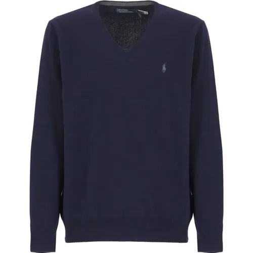 Blaue Pullover , Herren, Größe: XL - Ralph Lauren - Modalova