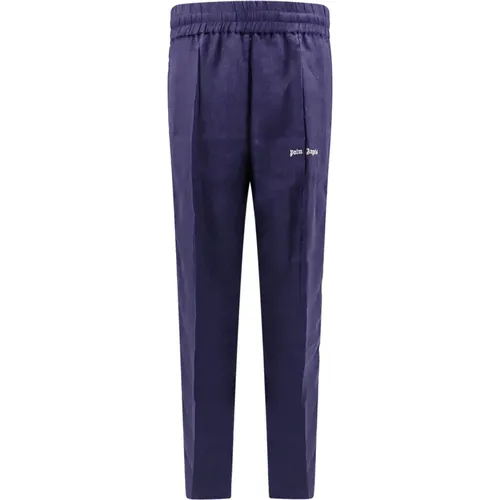 Linen Trousers with Iconic Bands , male, Sizes: XL, L - Palm Angels - Modalova