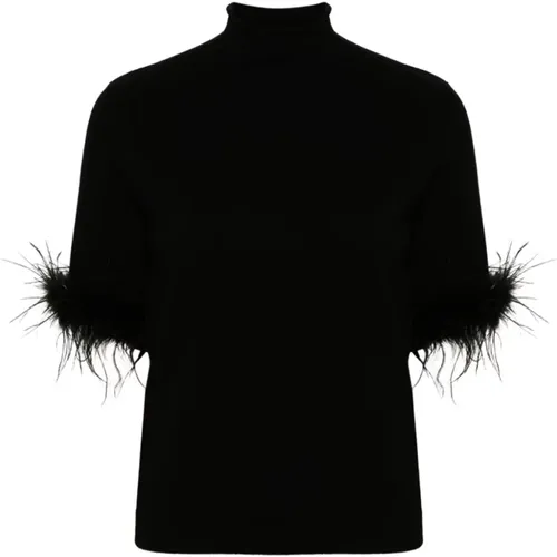 Feather Detail Sweater , female, Sizes: M, XS, S - Twinset - Modalova