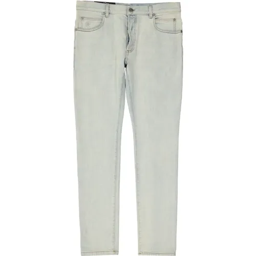 Mens Cotton Jeans , male, Sizes: W33 - Balmain - Modalova