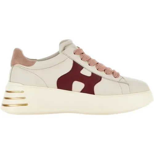 Ivory Leather Sneakers with Memory Foam , male, Sizes: 2 UK, 3 1/2 UK, 4 UK, 2 1/2 UK, 6 UK - Hogan - Modalova