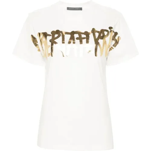 T-Shirt - Stilvoll und Trendig , Damen, Größe: XS - alberta ferretti - Modalova