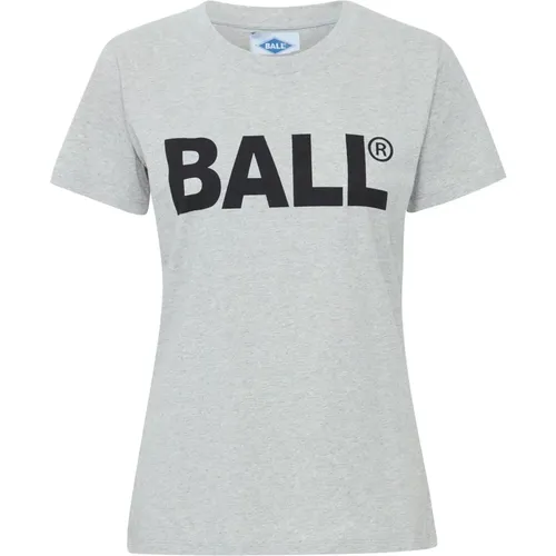 Graues Damen T-Shirt mit Logo , Damen, Größe: XS - Ball - Modalova