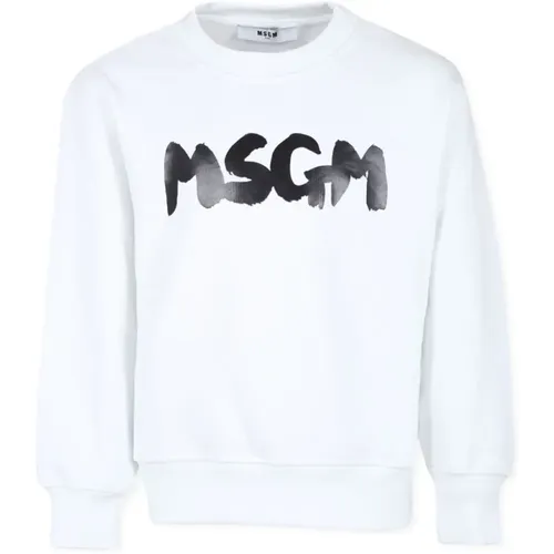 Bianco Sweatshirt,Schwarzer Sweatshirt,Creme Sweatshirt,Hellgrauer Melange Sweatshirt,Schwarz Sweatshirt,Royal Sweatshirt,Rosa Sweatshirt - MSGM - Modalova