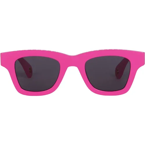 Rosa Durchsichtige D-Frame Sonnenbrille , Damen, Größe: ONE Size - Jacquemus - Modalova