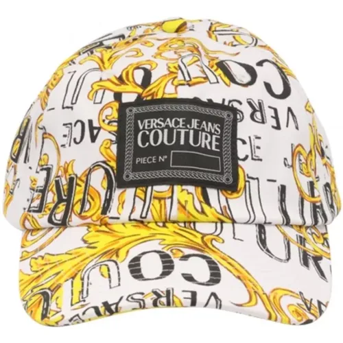 White Baroque Print Visor Hat , unisex, Sizes: ONE SIZE - Versace Jeans Couture - Modalova