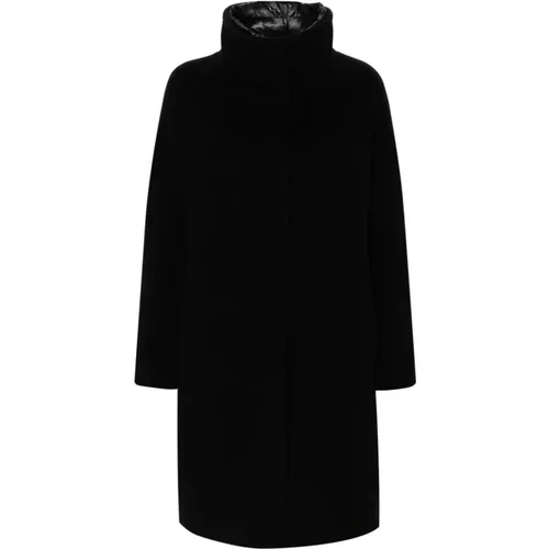 Layered Wool Coat , female, Sizes: S, M - Herno - Modalova