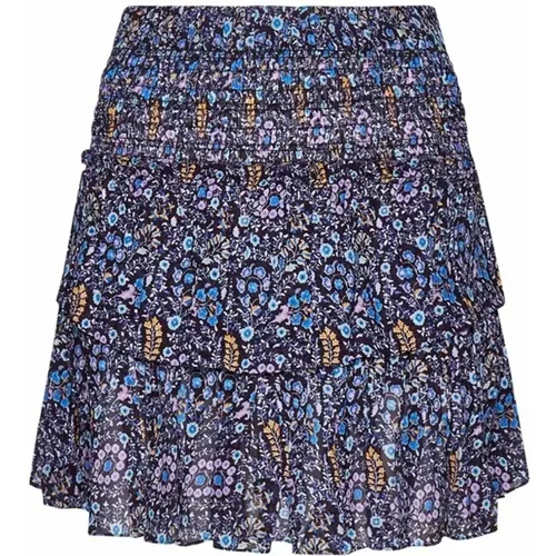 Floral Ruffle Mini Skirt , female, Sizes: L, M - Isabel Marant Étoile - Modalova