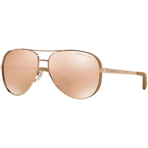 Rose Gold Sunglasses with Colored Lenses , female, Sizes: 59 MM - Michael Kors - Modalova