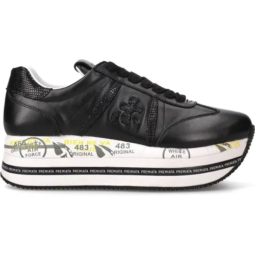 Sneakers with Leather Details , female, Sizes: 7 UK, 3 UK, 5 UK, 6 UK - Premiata - Modalova