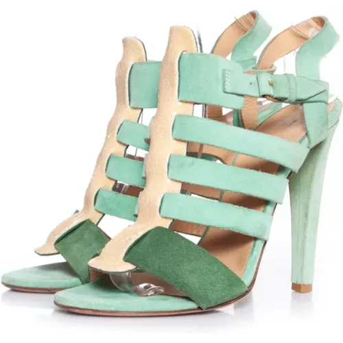 Pre-owned Stingray suede gladiator sandals , female, Sizes: 6 UK - Balenciaga Vintage - Modalova