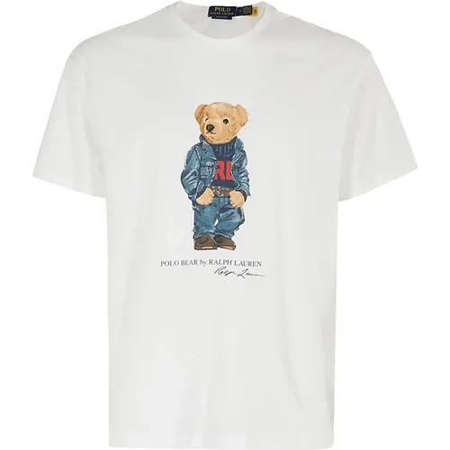 Lässiges Baumwoll T-Shirt , Herren, Größe: L - Ralph Lauren - Modalova