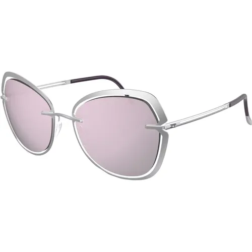 Grace 8180 Sunglasses Silver/Violet , female, Sizes: ONE SIZE - Silhouette - Modalova