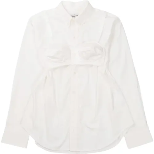 Buttoned Bra Shirt in , female, Sizes: M, S - Vaquera - Modalova