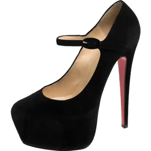 Pre-owned Suede heels , female, Sizes: 4 UK - Christian Louboutin Pre-owned - Modalova