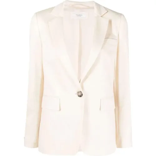 Light Linen-Cotton Blazer , female, Sizes: S, L - PESERICO - Modalova