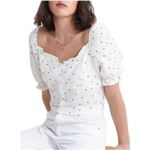 Polka Dot Cropped Top Quincy , female, Sizes: M, L - Superdry - Modalova