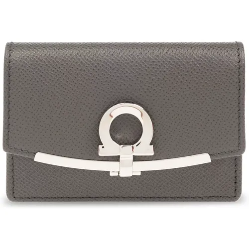 Lederkartenhalter , Damen, Größe: ONE Size - Salvatore Ferragamo - Modalova