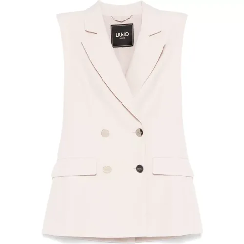 Double-Breasted Sleeveless Jacket , female, Sizes: L, M, S - Liu Jo - Modalova