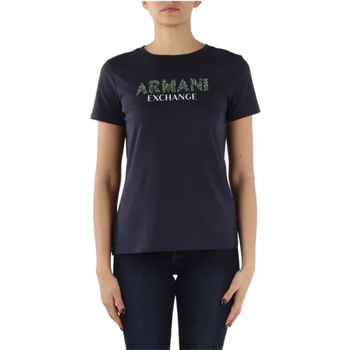 Baumwoll Logo T-Shirt - Armani Exchange - Modalova