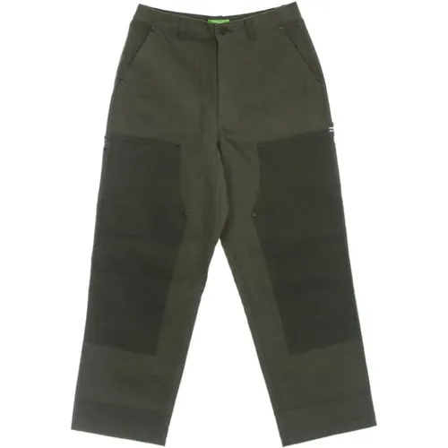 Doppelknie Olive Lange Hose HUF - HUF - Modalova