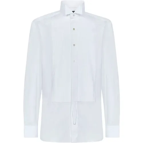 Cotton Tuxedo Shirt Diplomatic Collar , male, Sizes: 2XL - Tom Ford - Modalova