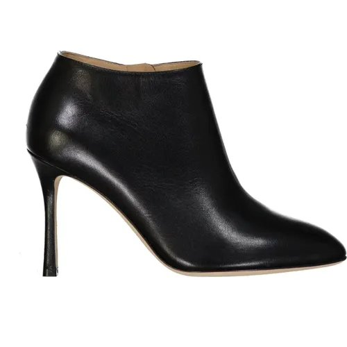 Leder Stiefeletten mit 9 cm Absatz , Damen, Größe: 36 EU - Sergio Rossi - Modalova