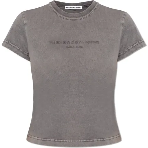 Baumwoll T-Shirt , Damen, Größe: M - alexander wang - Modalova