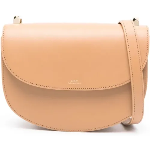 Leather Shoulder Bag Genève , female, Sizes: ONE SIZE - A.p.c. - Modalova
