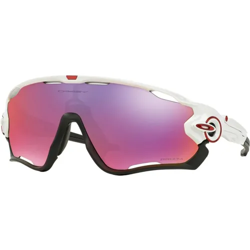 Jawbreaker Sonnenbrille, Poliertes Weiß/Prizm Road - Oakley - Modalova