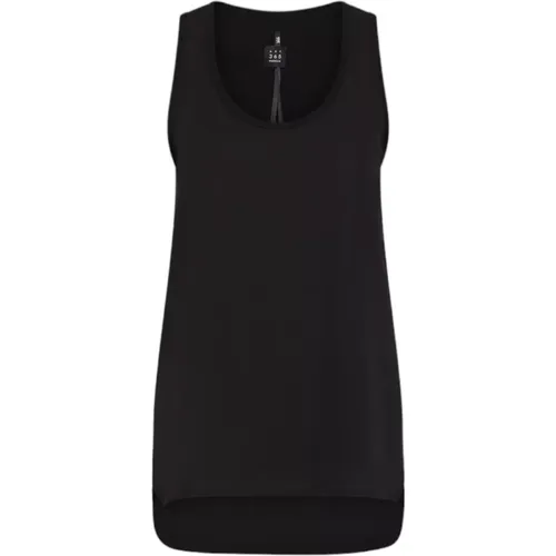 Ärmellose Georgette-Top in Schwarz , Damen, Größe: 2XS - Marella - Modalova