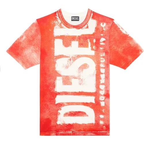 T-Shirt mit Verlauf-Logo Diesel - Diesel - Modalova