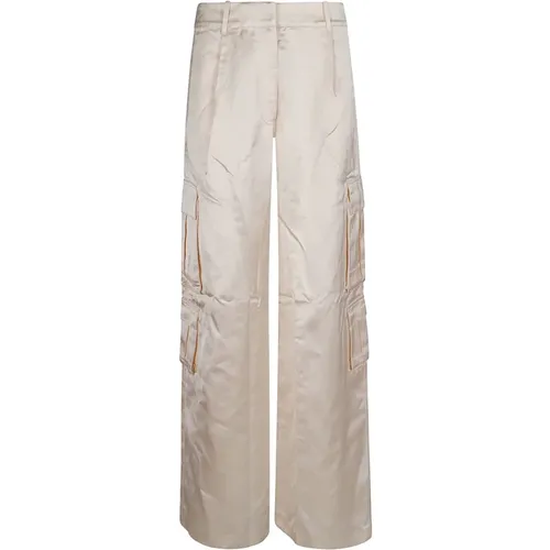 White Trousers for Women Aw24 , female, Sizes: 2XS - Self Portrait - Modalova