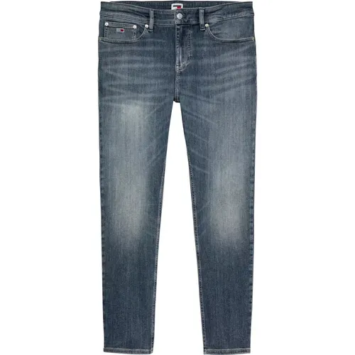 Blaue Stretch-Baumwoll-Denim-Jeans , Herren, Größe: W31 - Tommy Jeans - Modalova