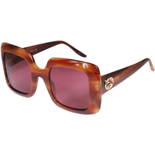 Tortoiseshell Oversize Sonnenbrille - Gucci - Modalova