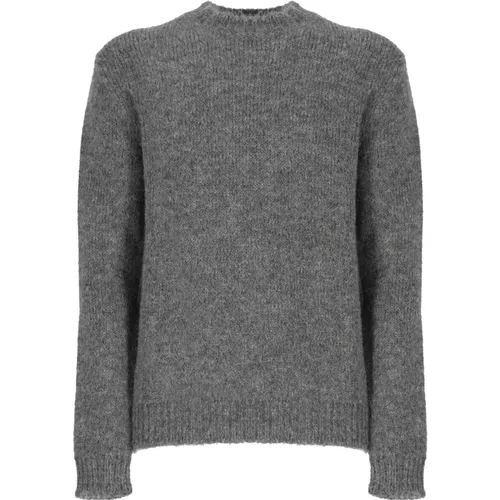 Grey Alpaca Crewneck Sweater , male, Sizes: L, M, S, XL - Jil Sander - Modalova